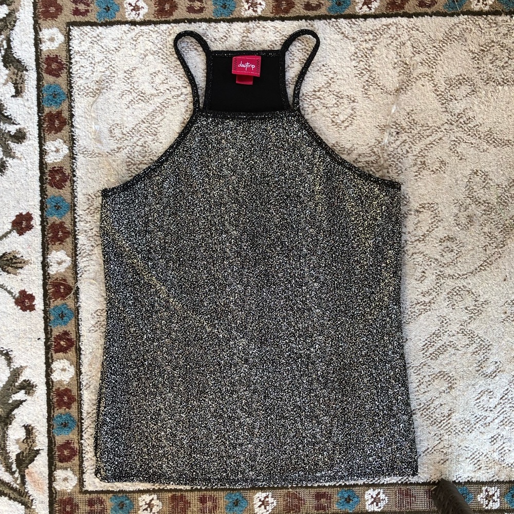 🌟 DayTrip BKE Gold Black shiny Top